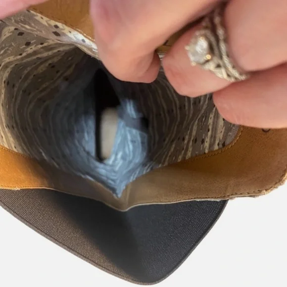 Lucky Brand Tall Suede Leather Riding Boots Gray Stretch Calf Equestrian Western - Picture 5 of 10